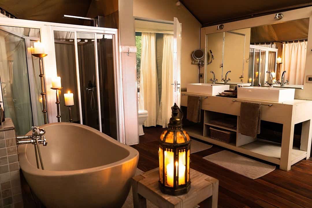 African Monarch Nambwa Tented Lodge Bathroom