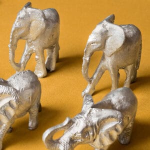 African Monarch Lodges Sijwa Boutique Aluminium Elephants